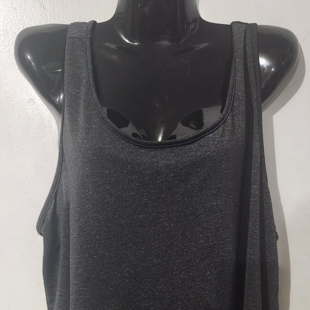 Miusey Womens Sleeveless Loose Fit Yoga Workout Racerback  Gray Tank Top 2xl